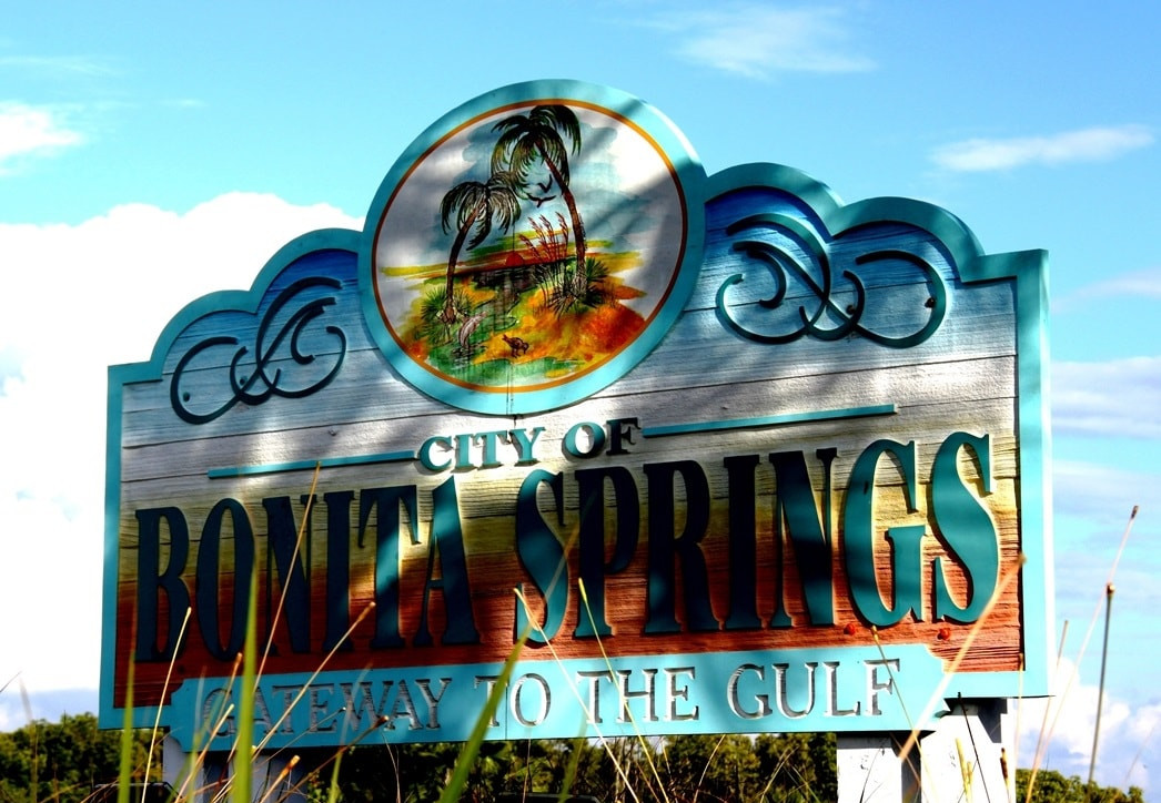 city of bonita springs sign - gateway to the gulf
